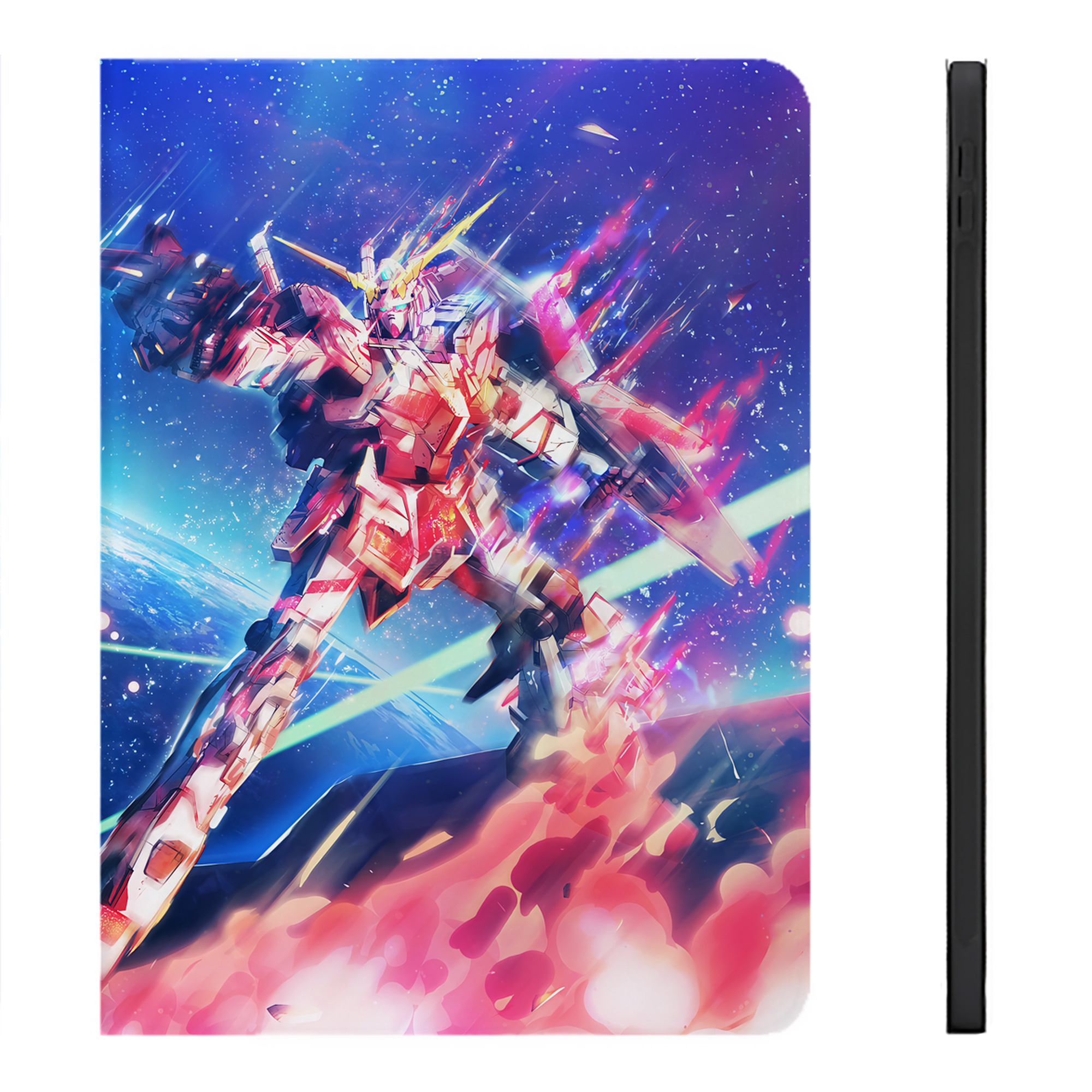 （画像用） 機動戦士ガンダム Mobile Suit Gundam IPadケース ペンホルダー付き ブックスタイルデザイン